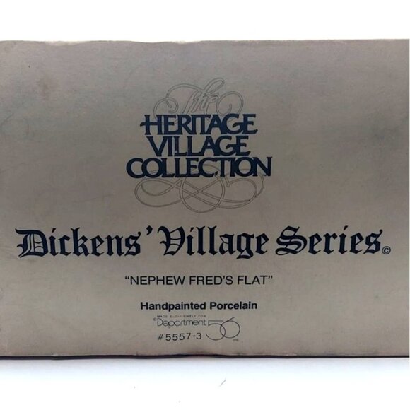 Department 56 Dickens Village Series Nephew Freds Flat Christmas Porcelain - Picture 13 of 13